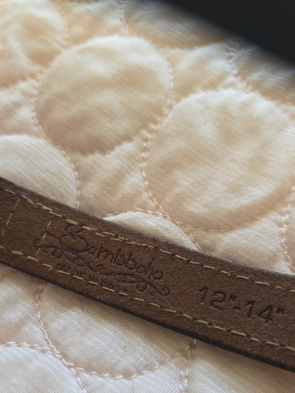 Sambboho, Size 12"-14" Hand Beaded In Brazil Leather Dog Collar - Picture 2 of 8